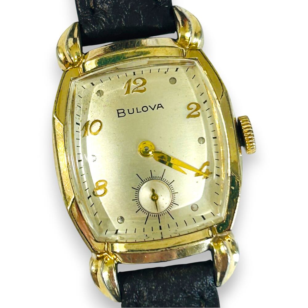 Bulova Rumford Dress Watch 1952 10K Rolled Gold Bezel 17 Jewel Swiss Manual VTG